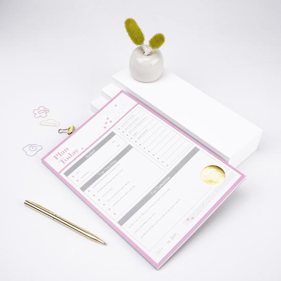 B5 white paper planner