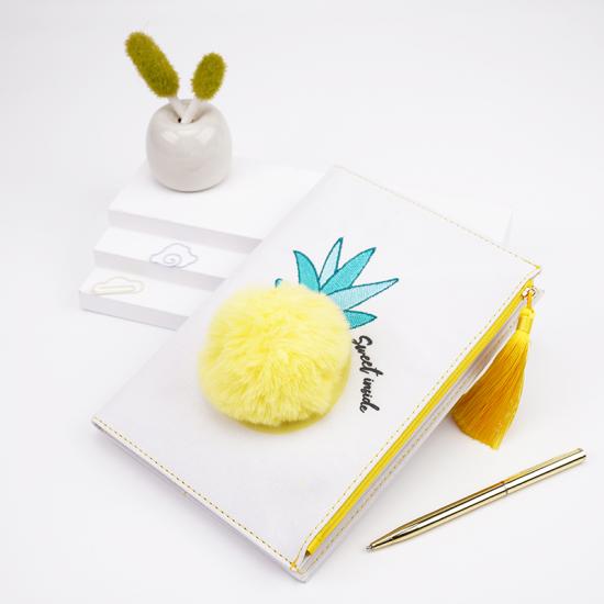 White paper notebook