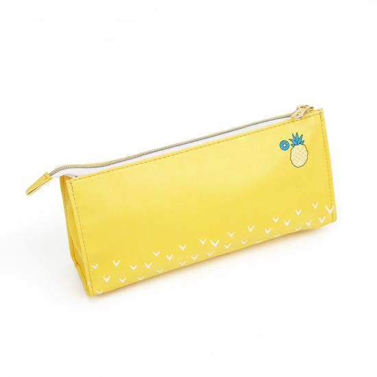 Yellow PU pencil case