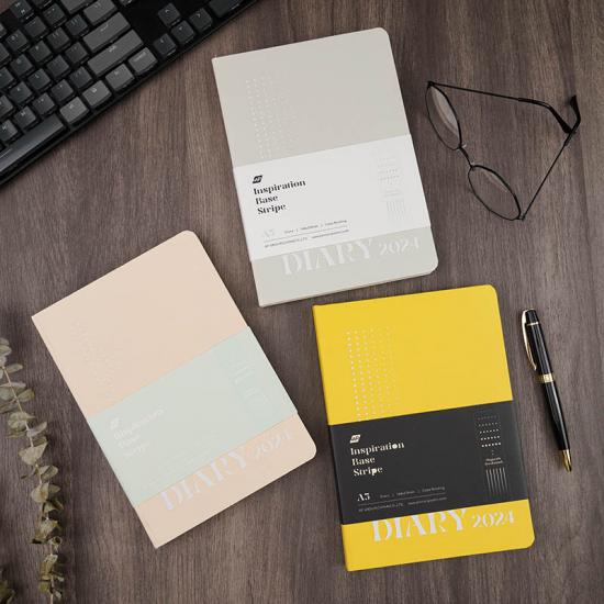 A5 Case Binding Vertical Stripes Diary