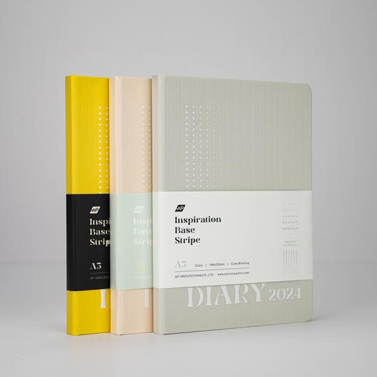 A5 Case Binding Vertical Stripes Diary